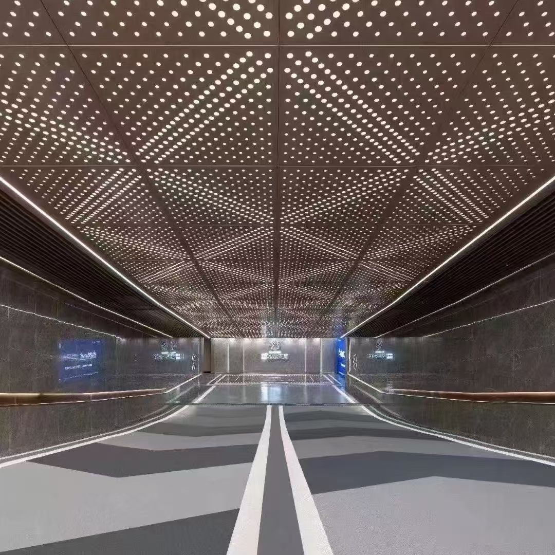 本溪市室内吊顶勾搭板铝格栅百叶窗 - 方案